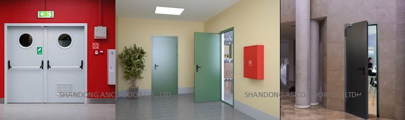 fire rated push steel emergency door