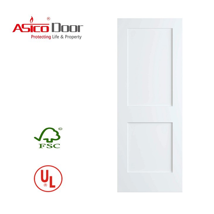 2 panel solid core white primed door